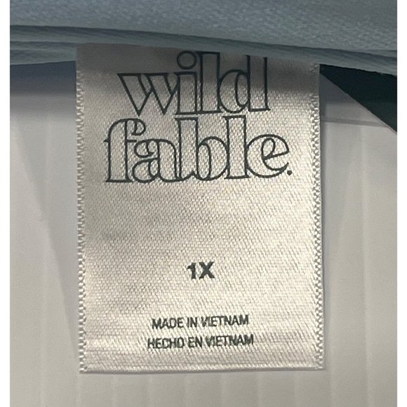 Wild Fable - Women's Ribbed Square Neck Bralette Bikini Top - Light Blue - 1X - Picture 13 of 13